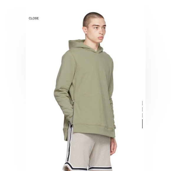 John Elliott Hooded Villain Hoody Khaki Green Medium - Picture 5 of 7
